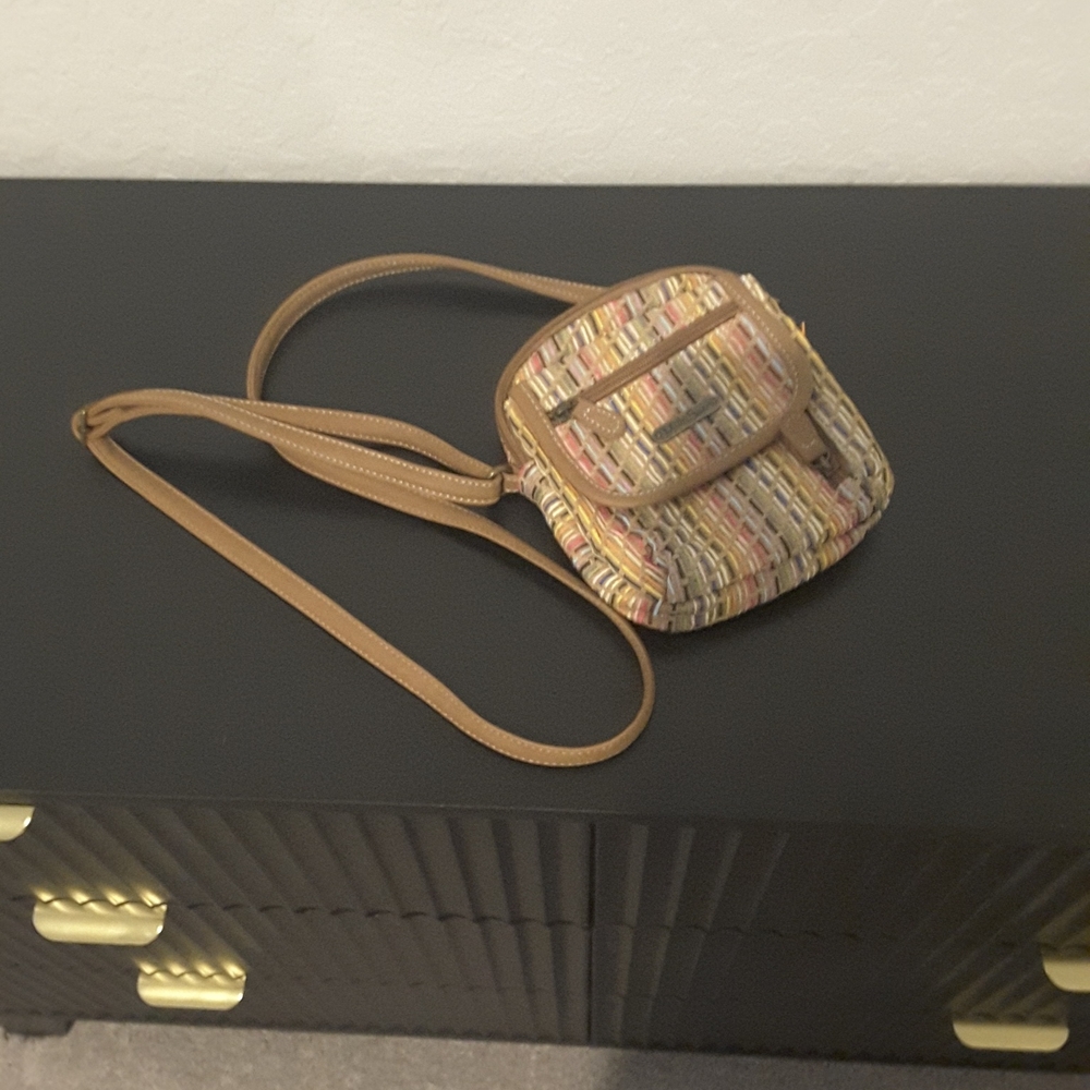 Stylish Tan and Multicolor Women's Bag